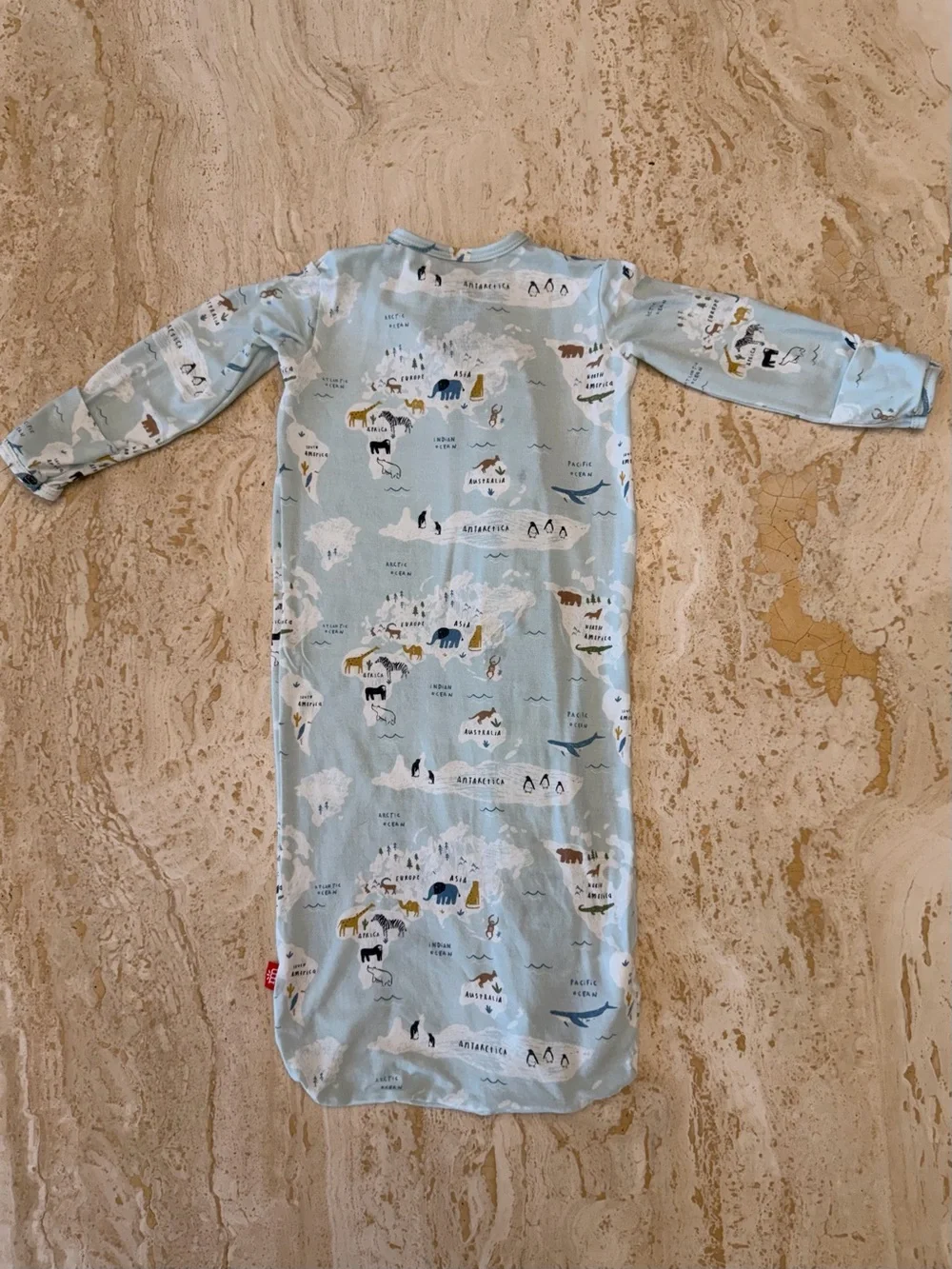 Magnetic Me Light Blue Animal & Map Print Sleep Sack